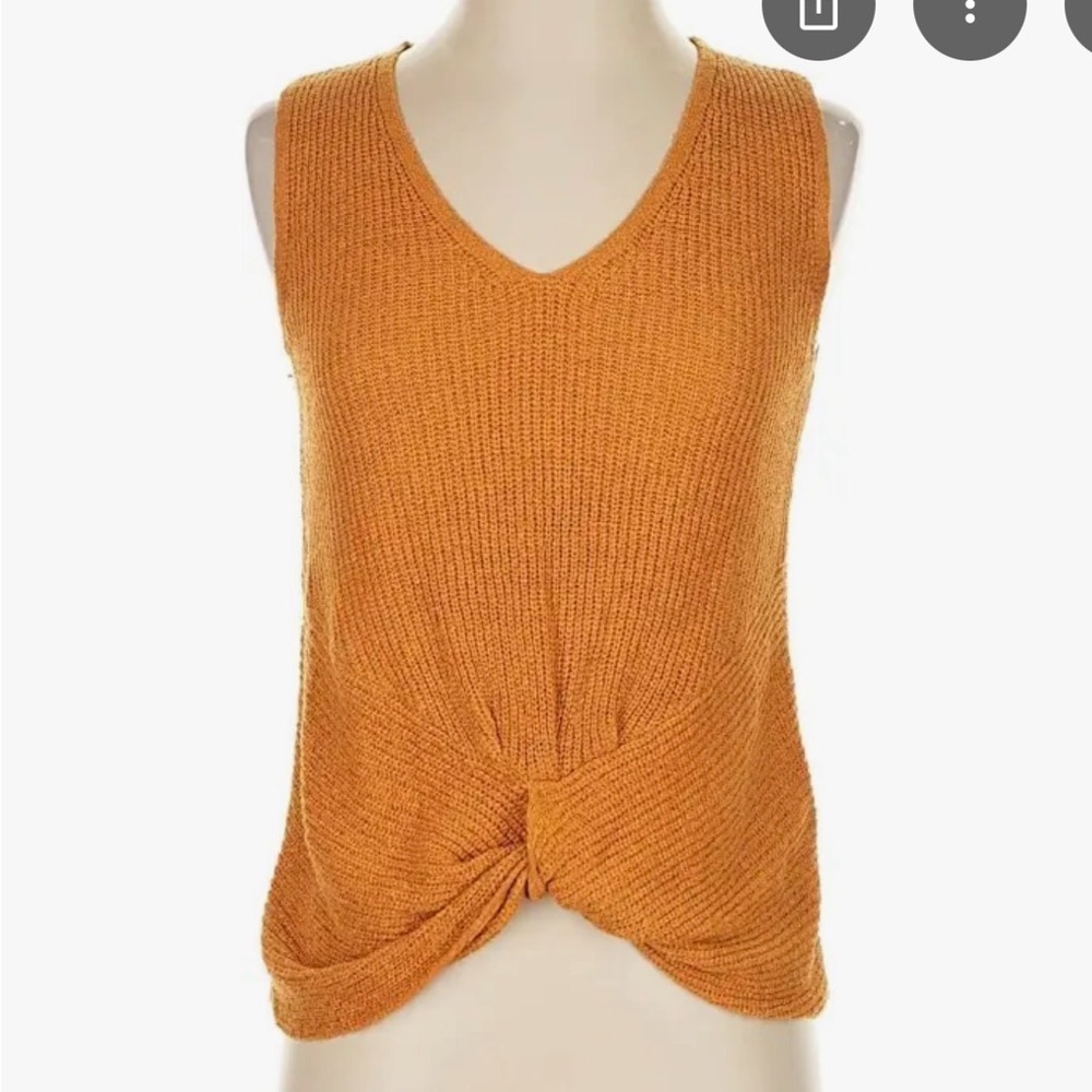 Orange Sleeveless Sweater